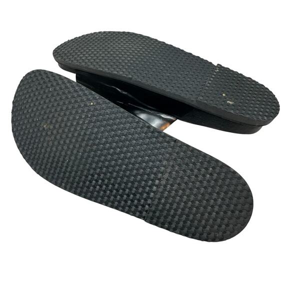 Zara Slide Sandals Buckles Double Strap Faux Leather Black Size 41 US 10 - Picture 13 of 14